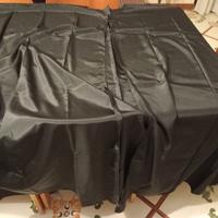 spolverino in raso nero maxi 