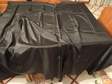 spolverino in raso nero maxi 