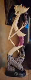 SCULTURA LEGNO ETNICO