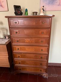 Cassettiera / settimino in legno 7 cassetti