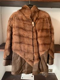 Giacca ratmusquet schiena visonata, inserti nappa