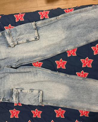 Jeans Baggy cargo taglia IT 44