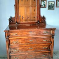 Mobile con specchio in legno vintage