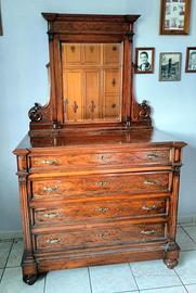 Mobile con specchio in legno vintage