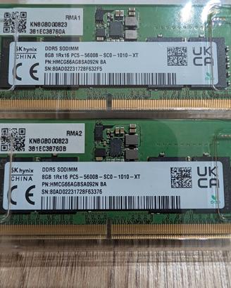 RAM DDR5 16GB (2x8GB) SO-DIMM 5600MHz SK Hynix