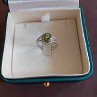 Anello platino con zaffiro con certificato