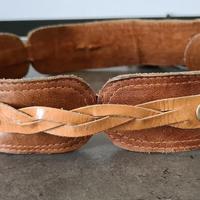 Cintura marrone vintage anni 80 da donna