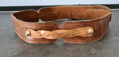 Cintura marrone vintage anni 80 da donna