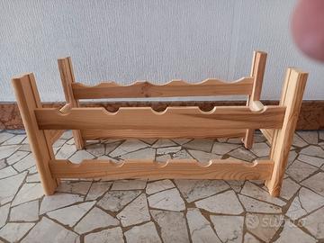 2 cantinette per bottiglie in abete