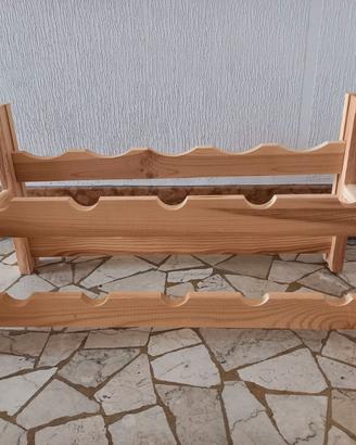 2 cantinette per bottiglie in abete