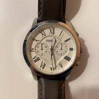 Fossil orologio al quarzo uomo cinturino in pelle