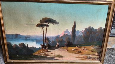 Quadro dipinto antico Olio Su Tela Dell 800

Ottim