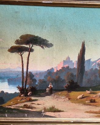Quadro dipinto antico Olio Su Tela Dell 800

Ottim