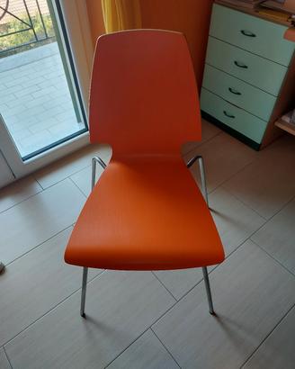 2 sedie ikea Vilmar Arancioni 