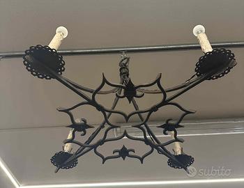 Lampadario in ferro battuto a 4 luci