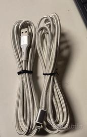 N.2 Cavi di ricarica Iphone, da USB-A a Lightning