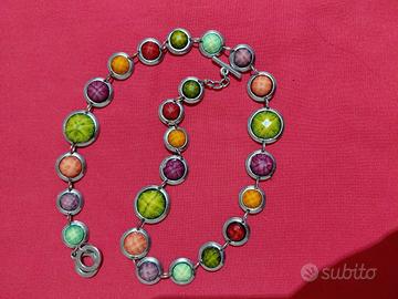 collana etnica pietre colorate