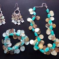 Set collana, bracciale, orecchini e anello