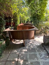 Divani per discopub in legno costruiti artigianalm