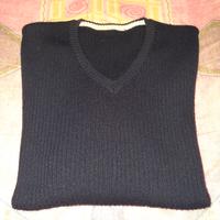 maglione  colore Blu a costine uomo