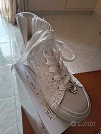 scarpe ginniche bianche n.33 per prima comunione 