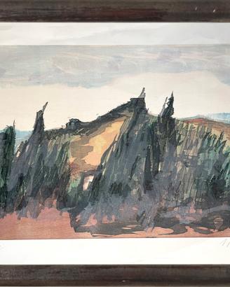 Sergio scatizzi litografia firmata in cornice