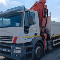 Iveco stralis gru e cassone fisso
