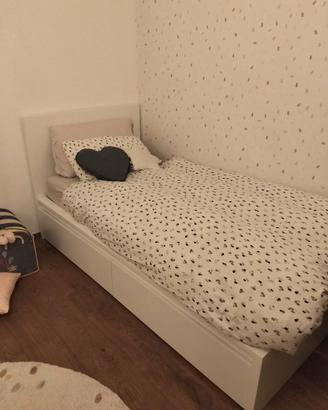 Letto Malm Ikea 2 contenitori, usato