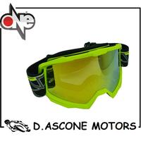 OCCHIALI CROSS "TIGER" NERI CON LENTE GIALLO FLUO 