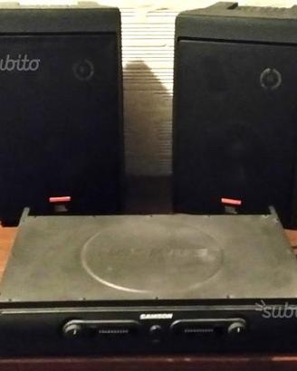 Amplificatore professionale e casse passive