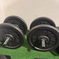 MANUBRI REGOLABILI con DISCHI PROIRON 40 kg totali