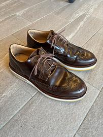 Scarpa in vera pelle marrone uomo