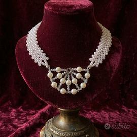 Collana choker Perle Vintage Artigianale Elegante