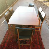 Tavolo e sedie stile Edmondo Palutari per Dassi 