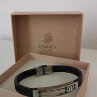 Bracciale in caucciù e acciaio inossidabile