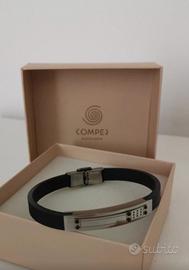 Bracciale in caucciù e acciaio inossidabile