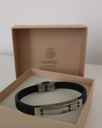 Bracciale in caucciù e acciaio inossidabile