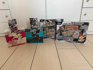 Lotto Pokémon Luce Nera + Fuoco Bianco 6 pz Sealed