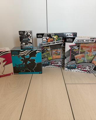 Lotto Pokémon Luce Nera + Fuoco Bianco 6 pz Sealed