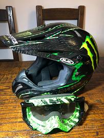 Casco moto monster energy