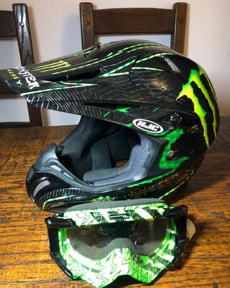 Casco moto monster energy