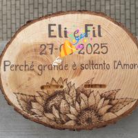 Portafedi di legno personalizzato col pirografo 😊