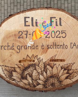 Portafedi di legno personalizzato col pirografo 😊