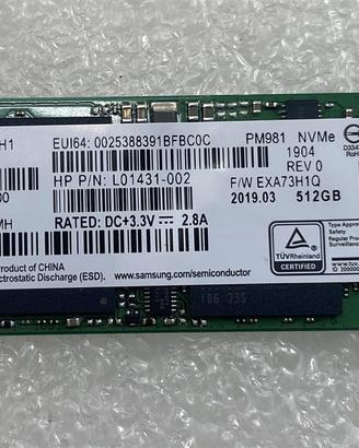 10 Dischi SSD NVME 512GB M.2 2280
