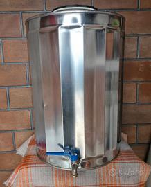 Contenitore inox per olio  50 litri  con rubinetto