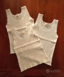 Set canottiere lana bambina