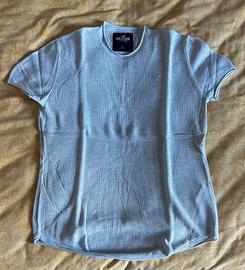 Maglia T-Shirt Hollister Grigia Texture Lavorata T