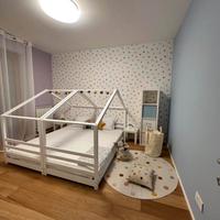2 letti montessori a casetta e 2 materassi ikea