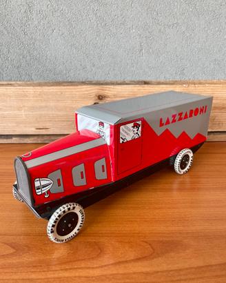Latta vintage Camion pubblicitario Lazzaroni