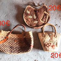 Borse vintage in rafia